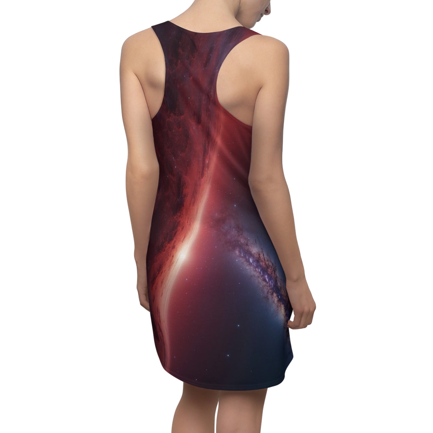 Galaxy Print Racerback Dress – Cosmic Style for Women
