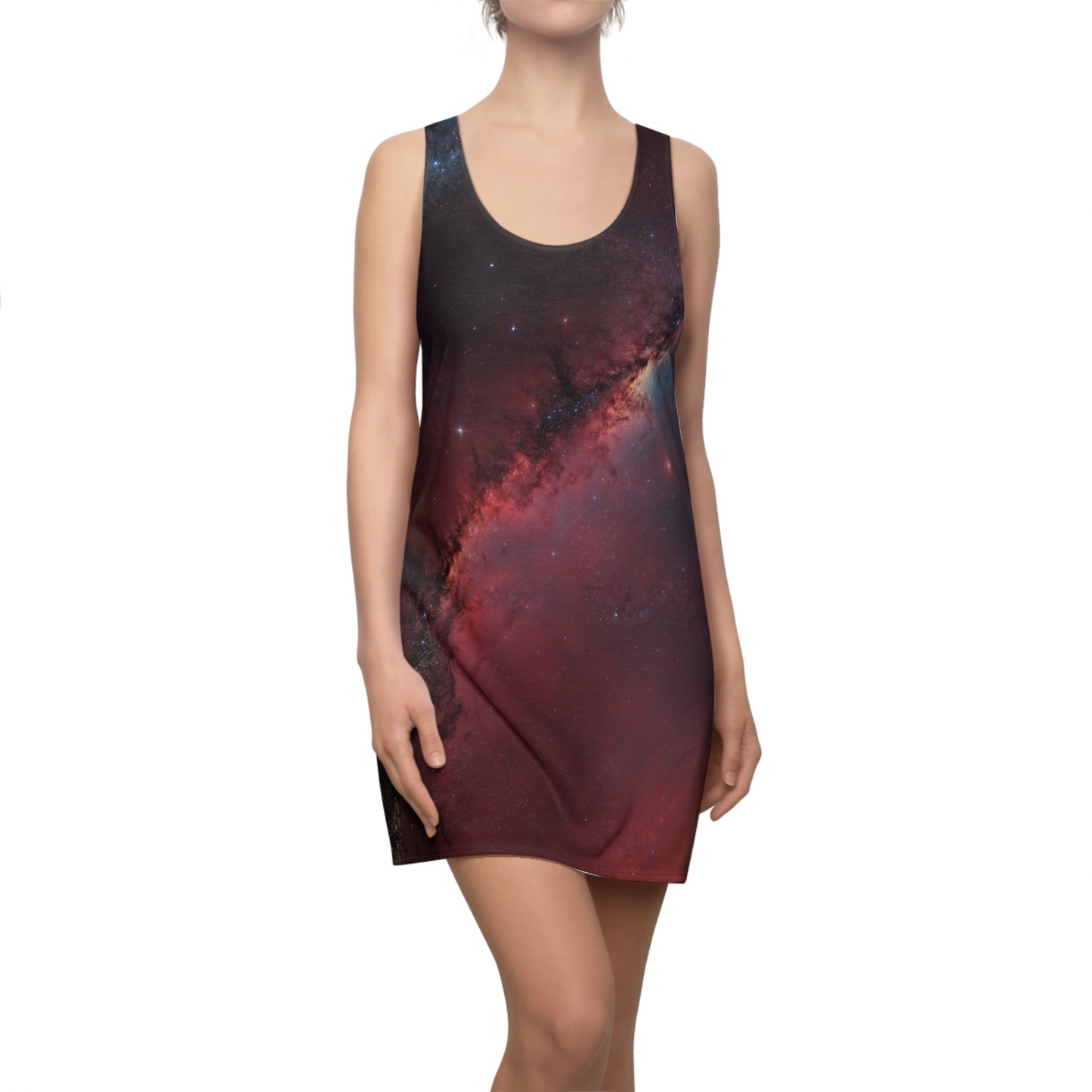 Cosmic Galaxy Racerback Dress for Women | Stylish Astronomy-Inspired Fashion