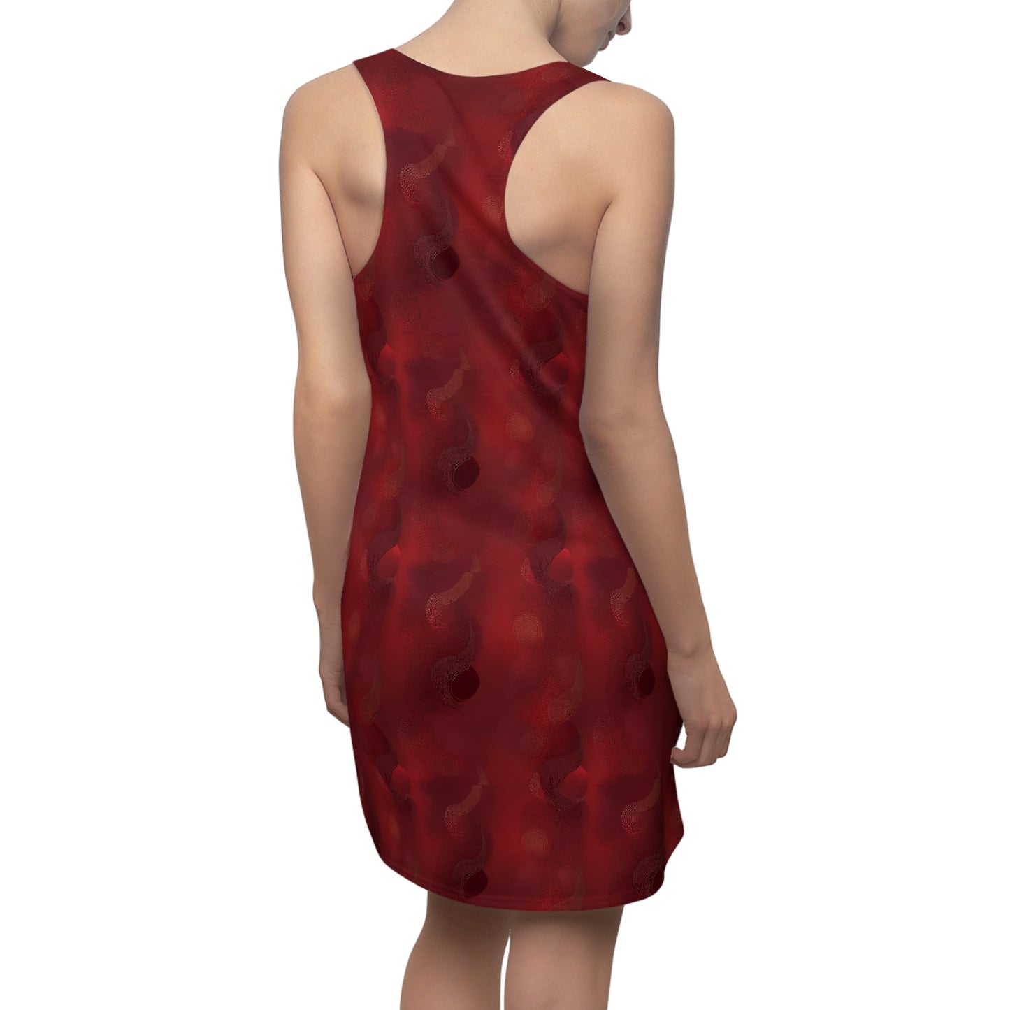 Crimson Red Painters Smudge Racerback Dress
