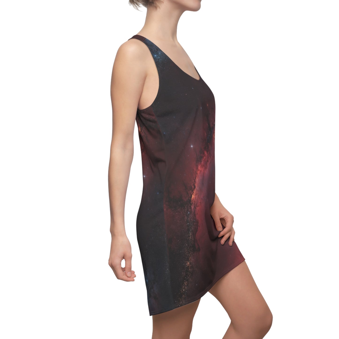 Cosmic Galaxy Racerback Dress for Women | Stylish Astronomy-Inspired Fashion