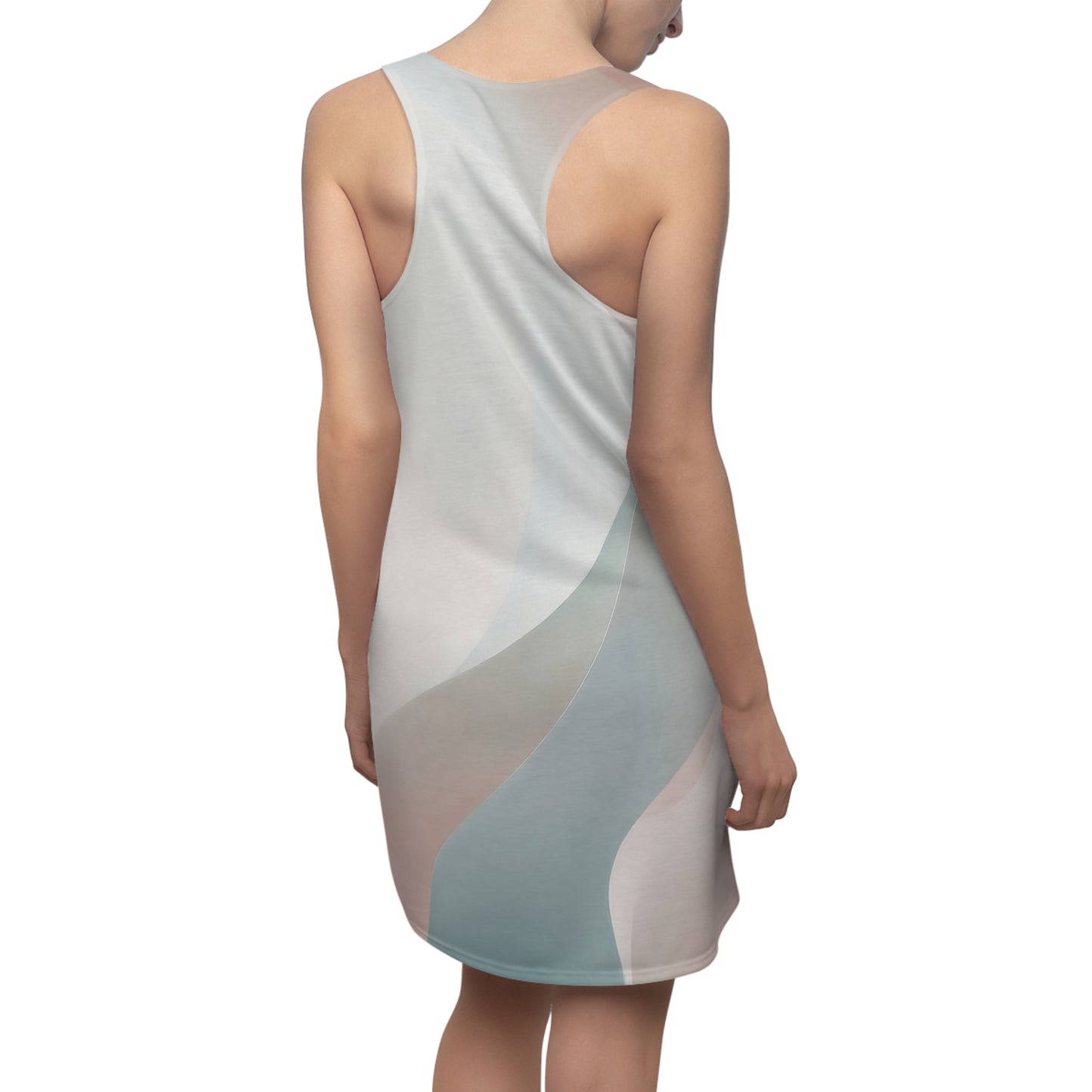 Pastel Waves Women’s Racerback Dress - Stylish Summer Wear