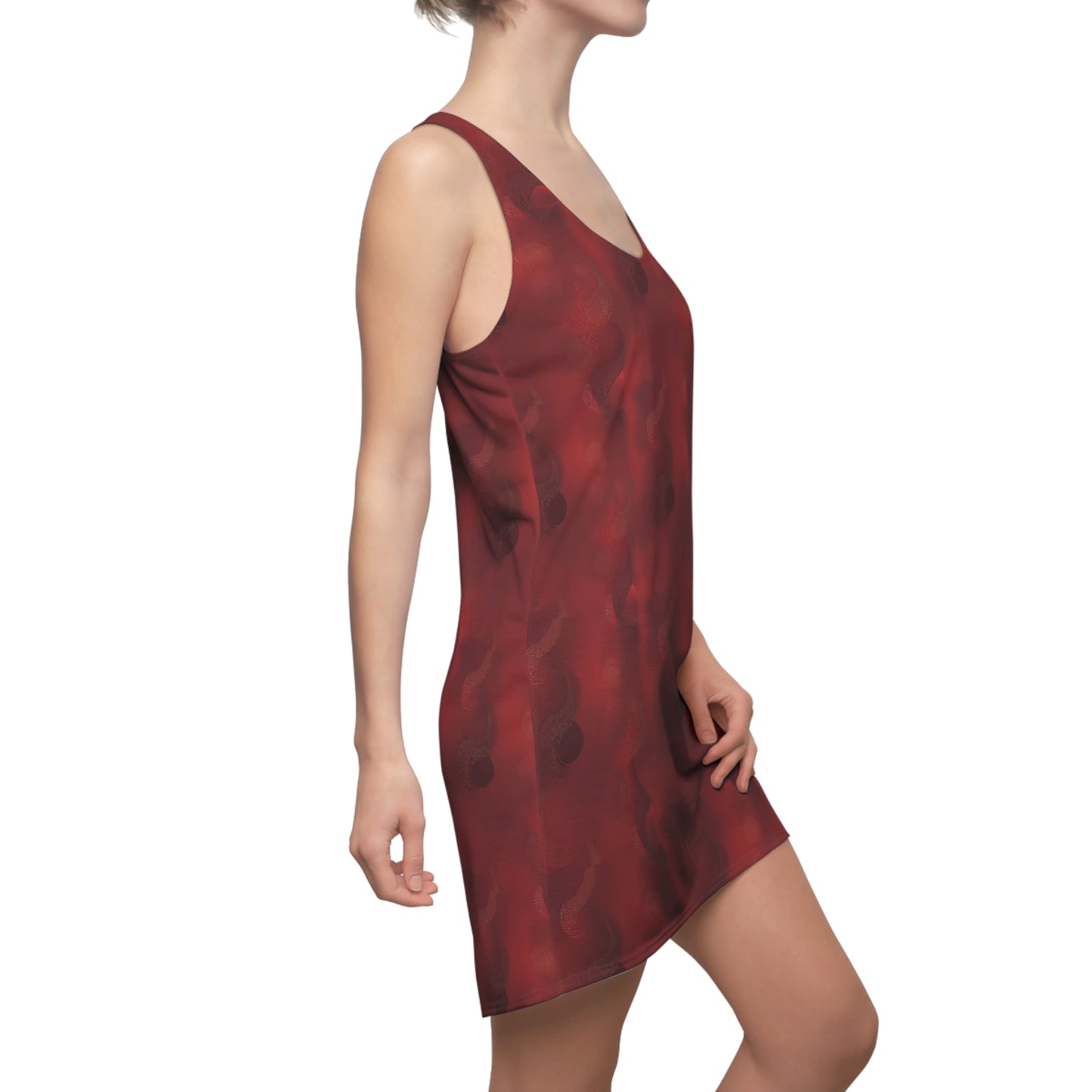 Crimson Red Painters Smudge Racerback Dress