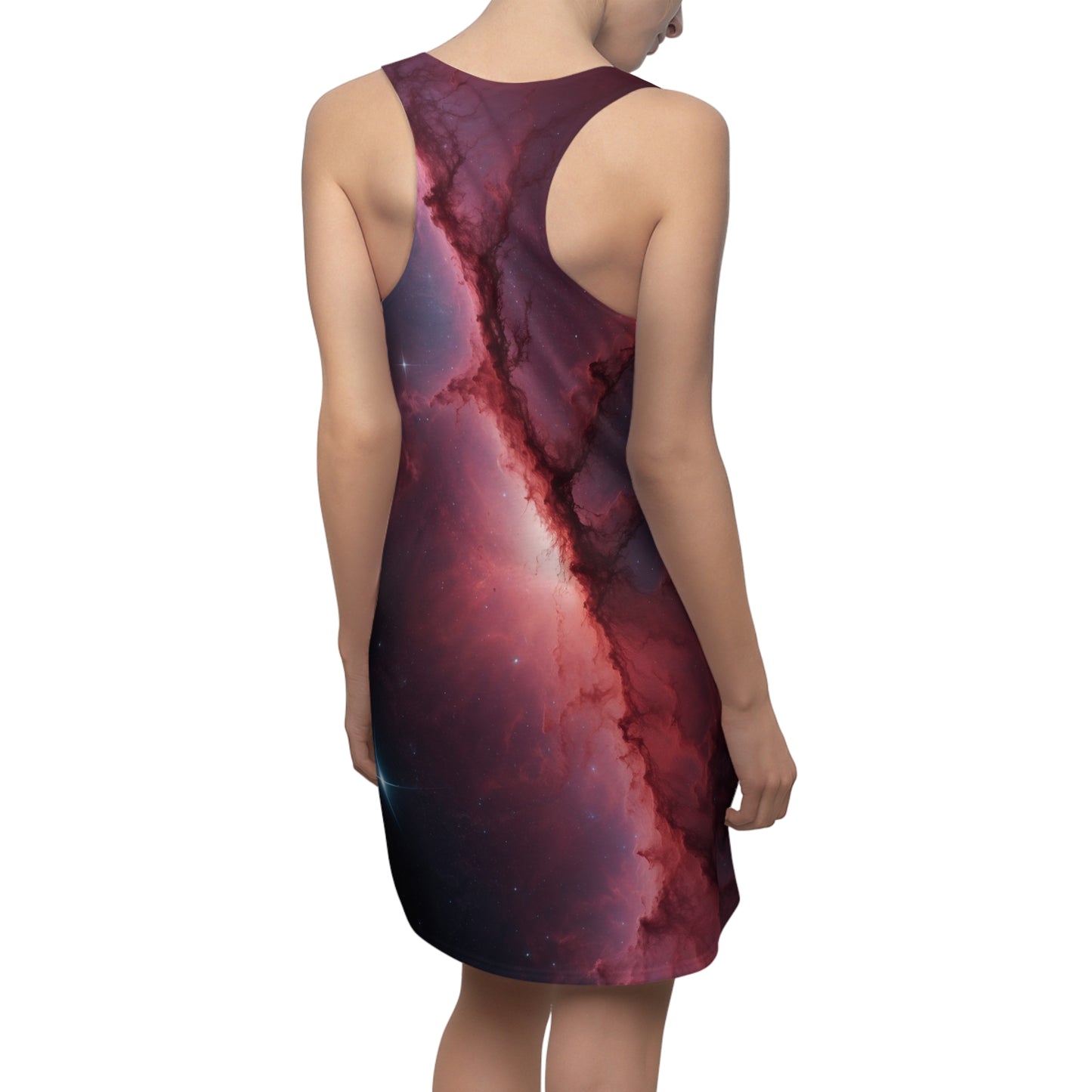 Cosmic Galaxy Racerback Dress for Women | Stylish Space-Themed Casual Wear