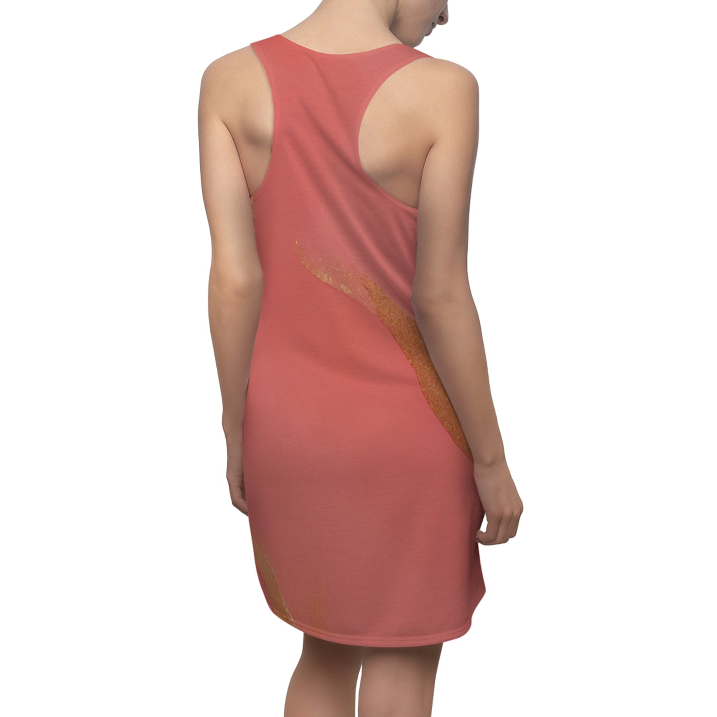 Wave Whisper Gold Racerback Dress