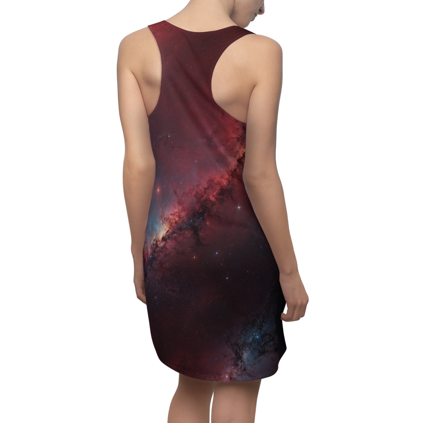 Cosmic Galaxy Racerback Dress for Women | Stylish Astronomy-Inspired Fashion