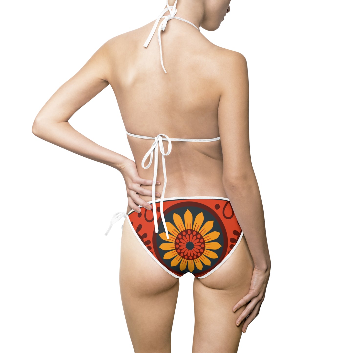 Vibrant Floral Women's Bikini Swimsuit - Perfect for Summer Vacations & Beach Days