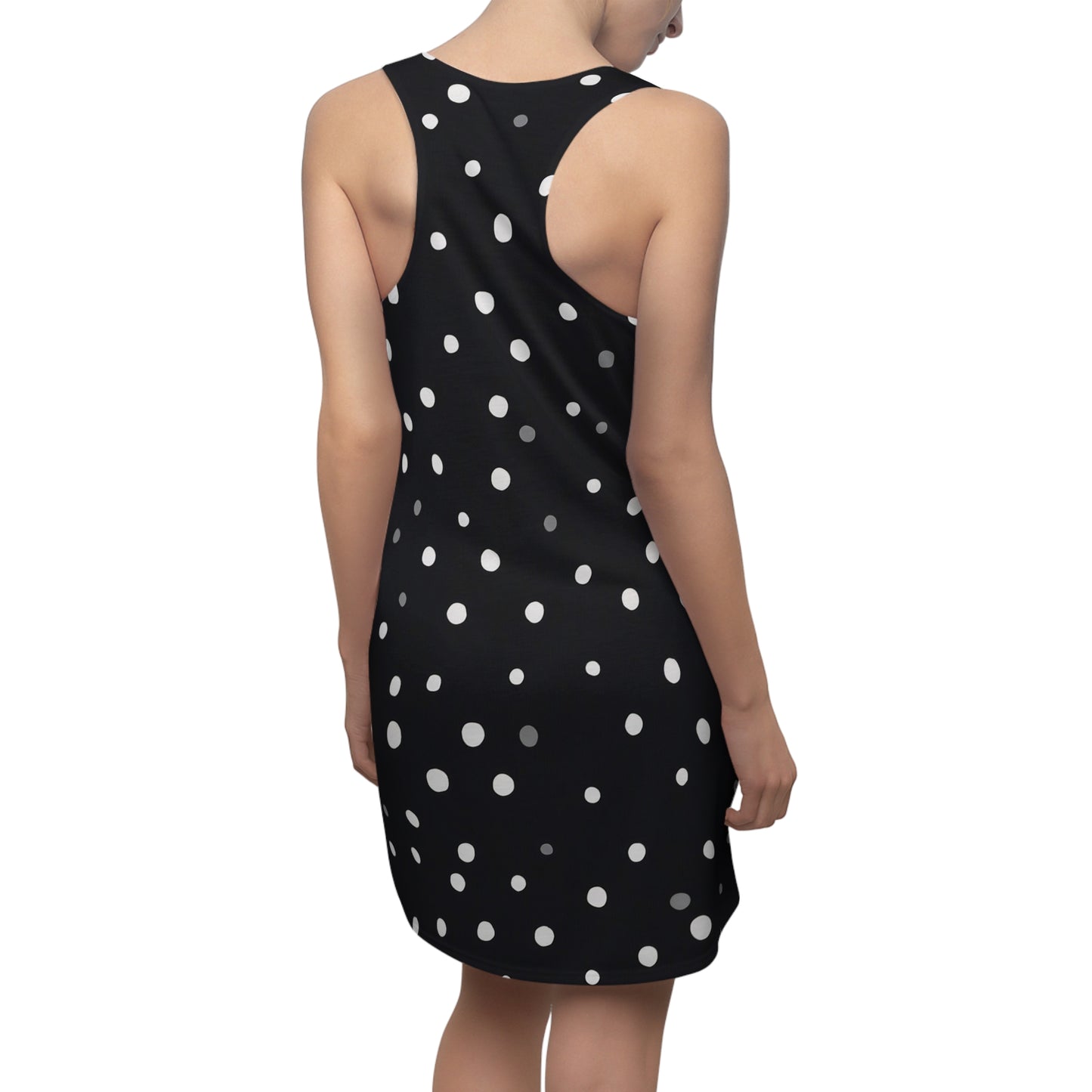 Chic Polka Dot Racerback Dress for Women - Perfect for Summer Outings and Casual Gatherings