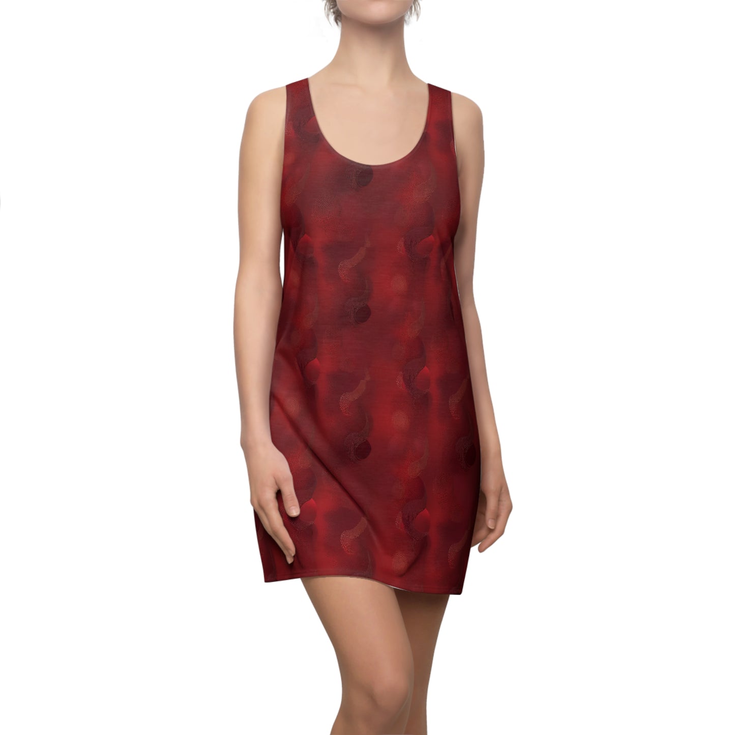 Crimson Red Painters Smudge Racerback Dress