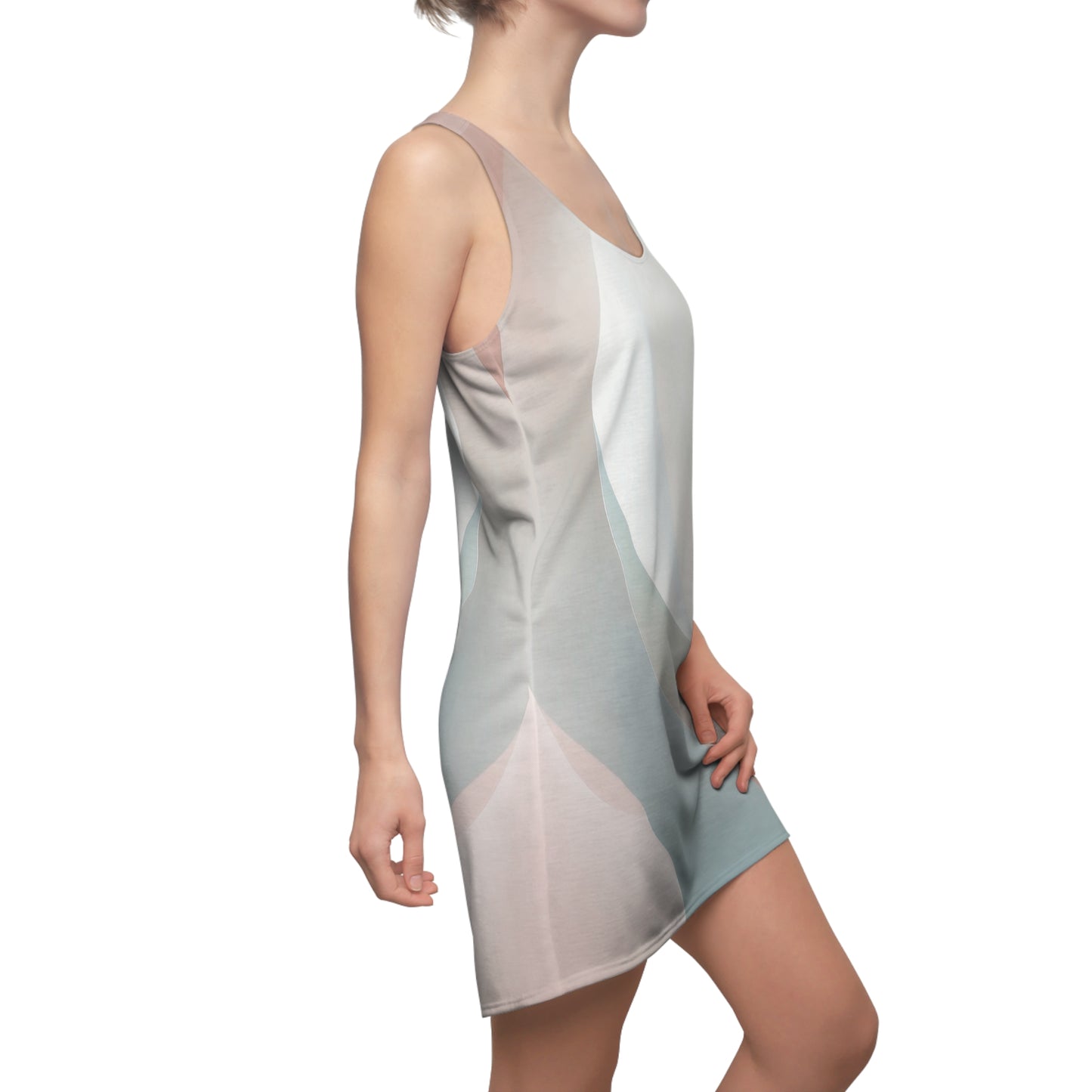 Pastel Waves Women’s Racerback Dress - Stylish Summer Wear