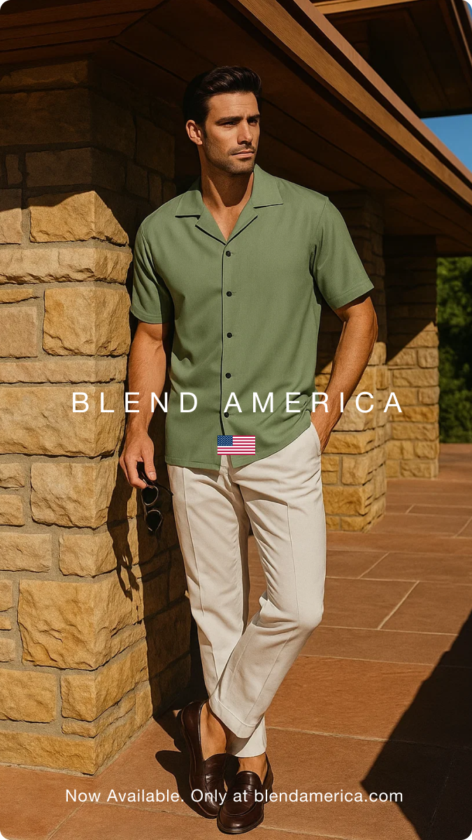 Men's Sage Green Hawaiian Camp Shirt – Breezy Summer Vibes for Beach Days, Vacations & Luaus