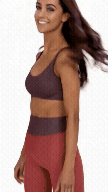High Waisted Red Gradient Yoga Leggings - Comfortable & Stylish Activewear for Fitness Enthusiasts