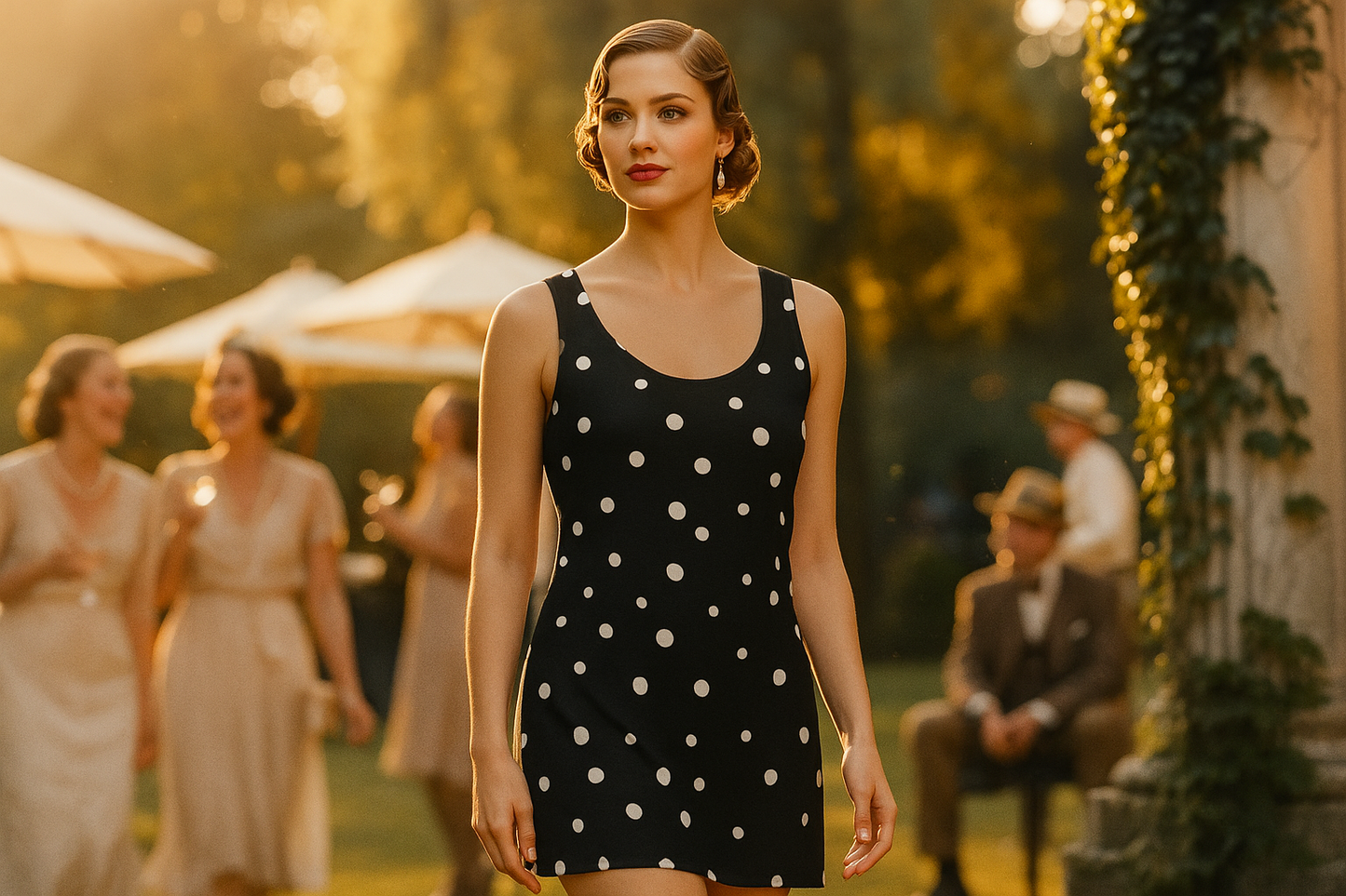 Chic Polka Dot Racerback Dress for Women - Perfect for Summer Outings and Casual Gatherings