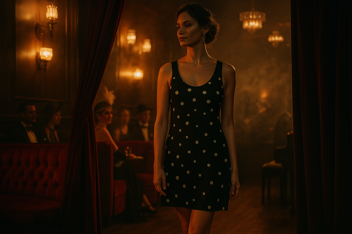 Chic Polka Dot Racerback Dress for Women - Perfect for Summer Outings and Casual Gatherings