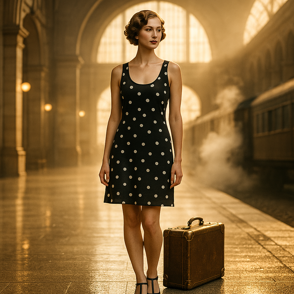 Chic Polka Dot Racerback Dress for Women - Perfect for Summer Outings and Casual Gatherings