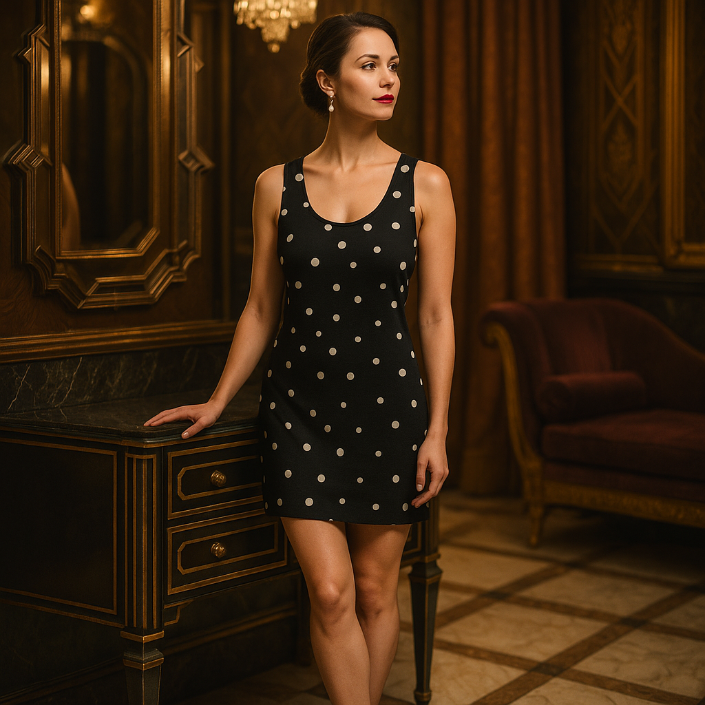 Chic Polka Dot Racerback Dress for Women - Perfect for Summer Outings and Casual Gatherings