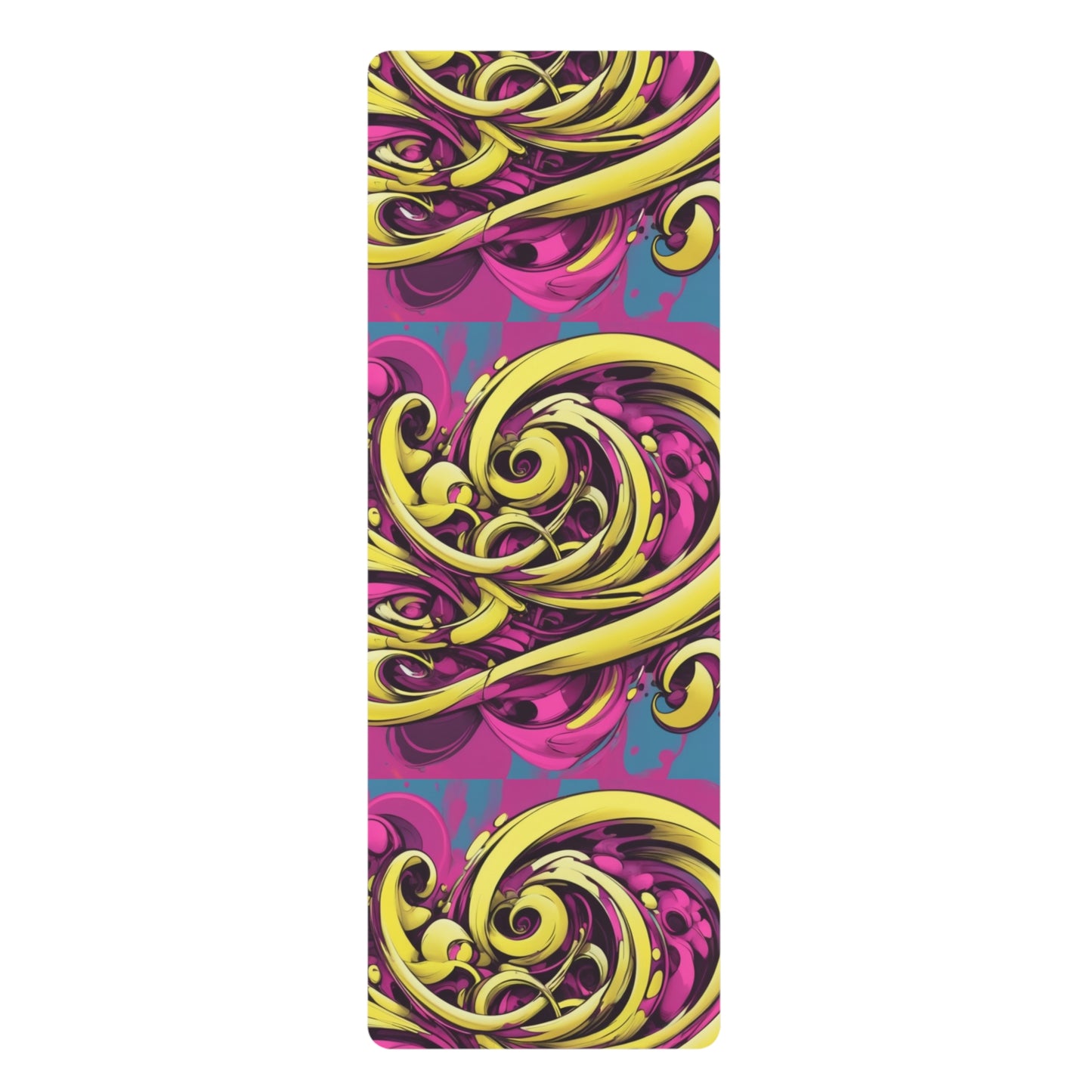 Colorful Rubber Yoga Mat - Vibrant Fitness, Yoga Enthusiast Gift, Exercise Mat, Meditation Aid, Home Workout Essentials
