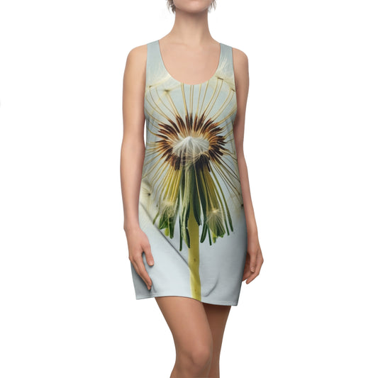 Floral Dandelion Print Racerback Dress for Summer