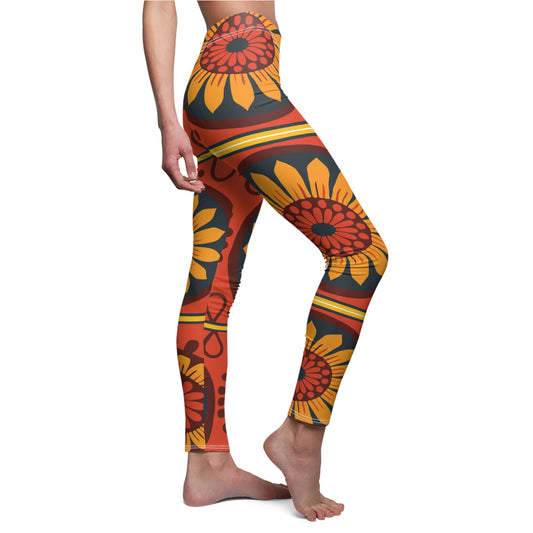 Bohemian Floral Print Leggings for Women - Casual & Stylish Wear