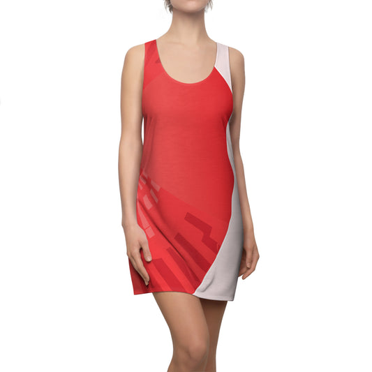 Vibrant Red Women's Racerback Dress - Perfect for Summer Outings